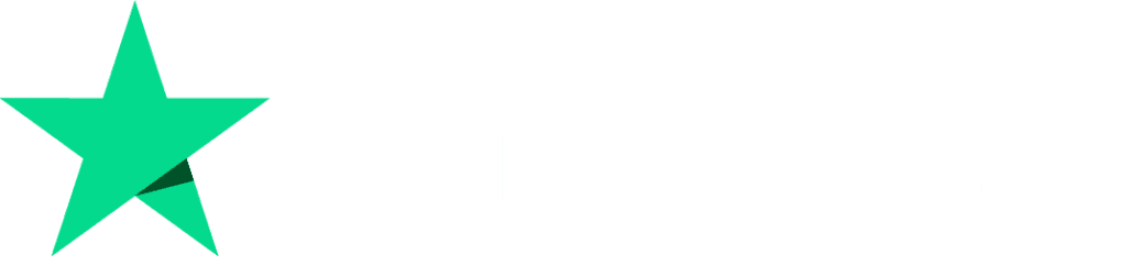 Een groen sterlogo, gevolgd door het woord ‘Trustpilot’ in lichtgrijze tekst op een lichte achtergrond, dat vaak te zien is op de pagina’s van bureaus waar je een website kunt laten maken.